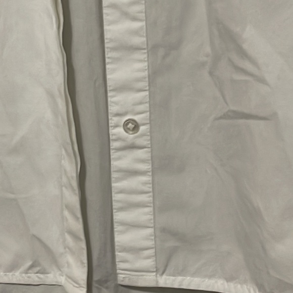 TORY BURCH WOMEN'S ALLISON POPLIN WHITE BUTTON DOWN TOP - Picture 12 of 15